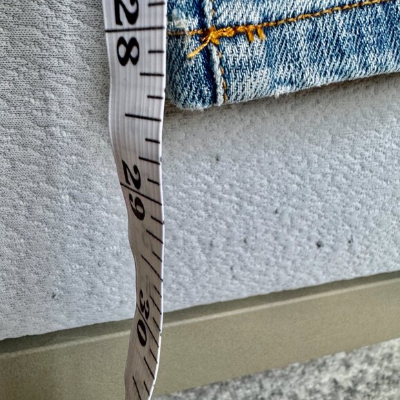 Pilcro Anthropologie Slim Boyfriend Light Wash Gold Embroidered Jeans - Picture 15 of 16